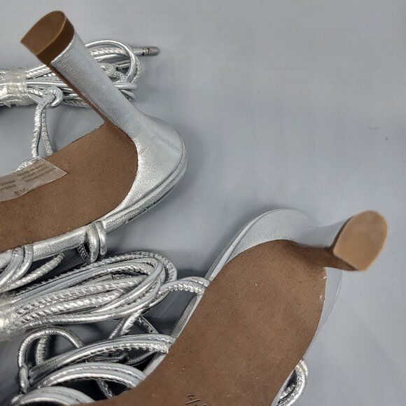 Seychelles Te Amo Silver High Heel Sandals NWOT - Picture 11 of 16